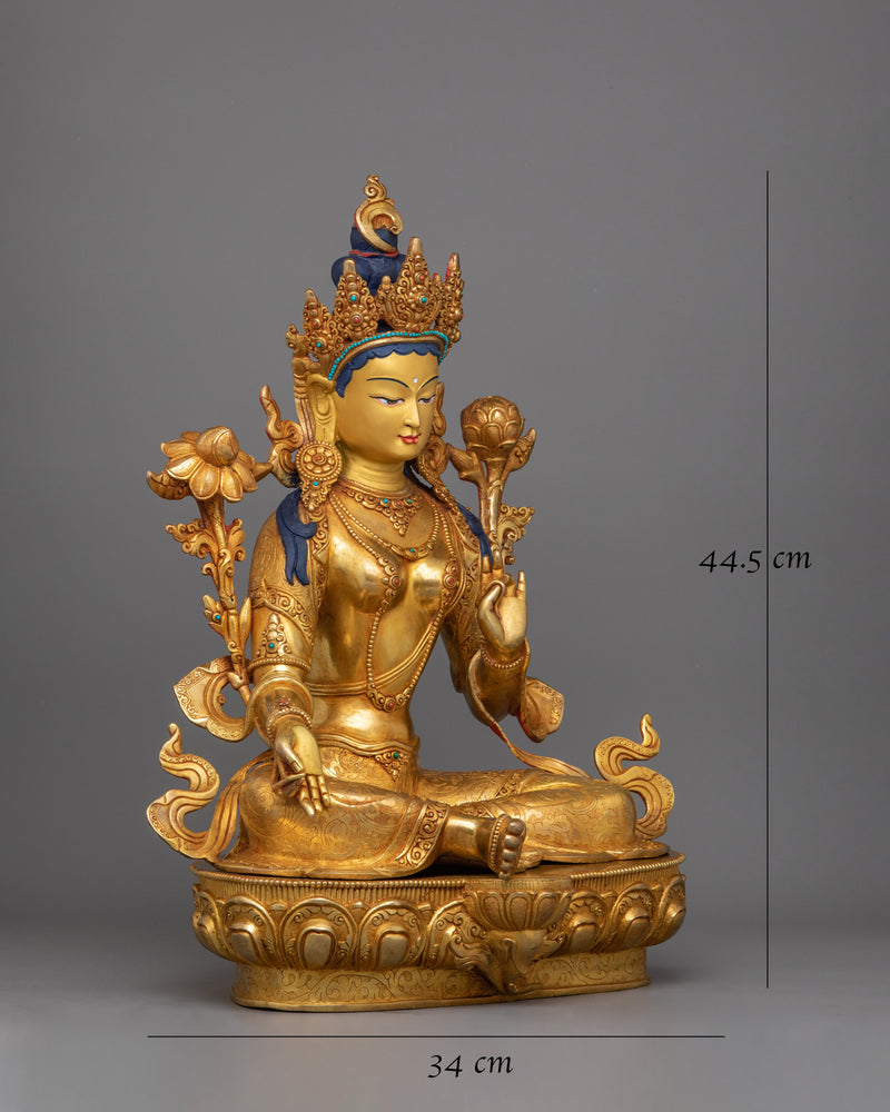 Buddhist Goddess Green Tara Figurine