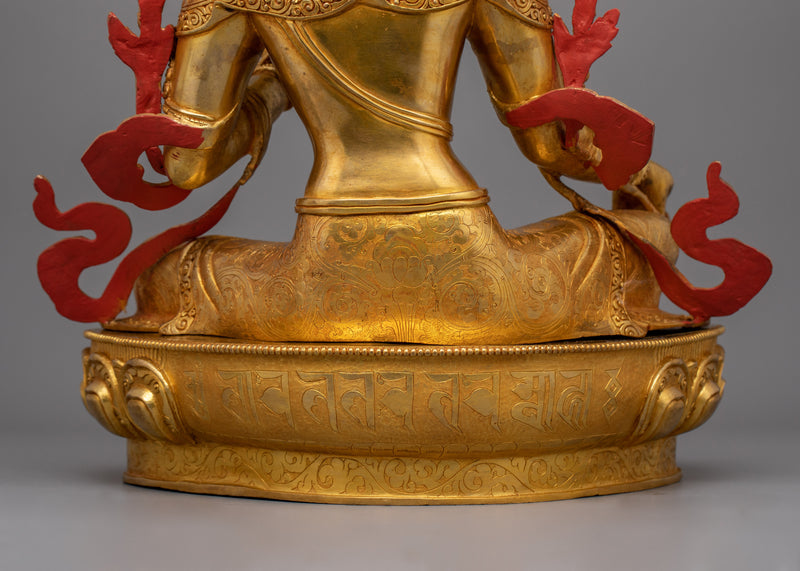 Buddhist Goddess Green Tara Figurine | Deity of Protection and Healing