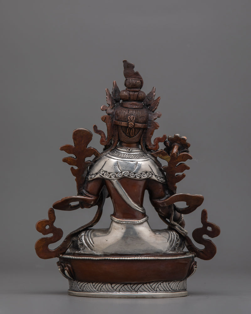 Buddhist Handcrafted Deity Green Tara Figurine | The Enlightened Being of Compassion