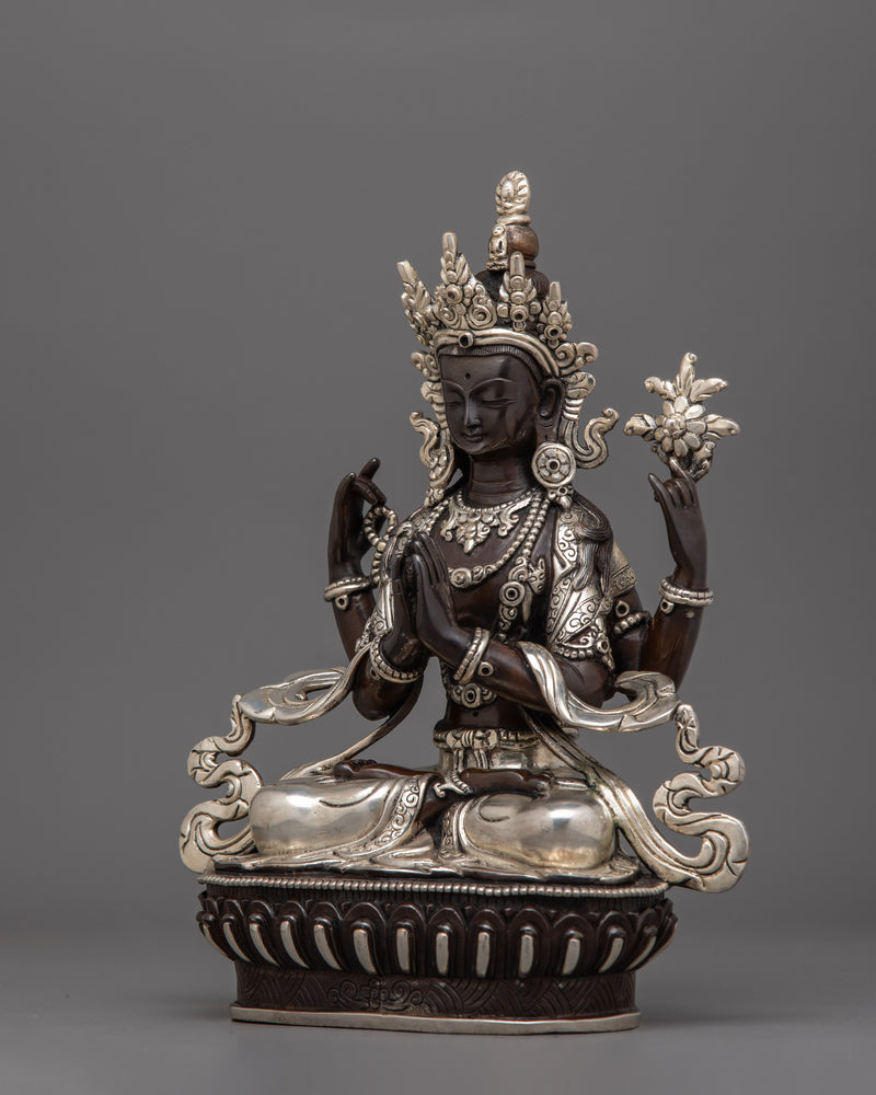 Chenrezig Tibetan Bodhisattva Statue | Buddhist Deity of Boundless Compassion