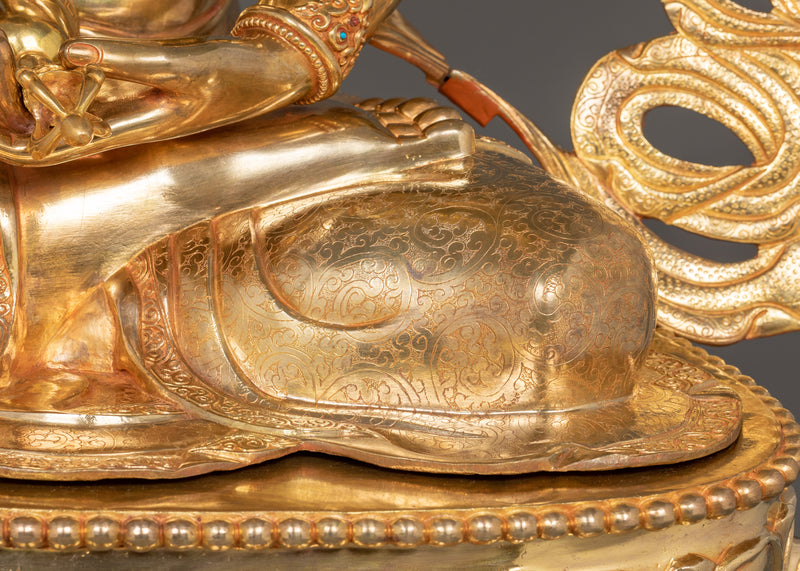 39 Inches Vajrasattva Statue | 24K Gold-Gilded Deity of Purification