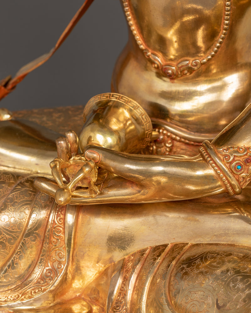 39 Inches Vajrasattva Statue | 24K Gold-Gilded Deity of Purification