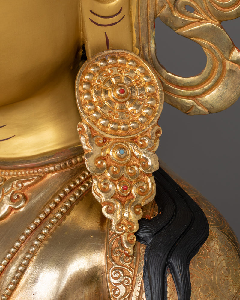 39 Inches Vajrasattva Statue | 24K Gold-Gilded Deity of Purification