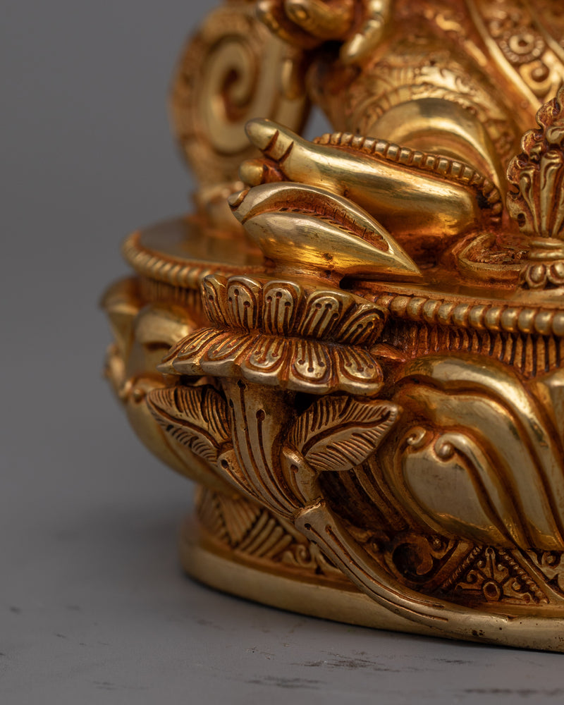 Himalayan Deity Golden Dzambhala Statue | Symbol of Wealth and Prosperity