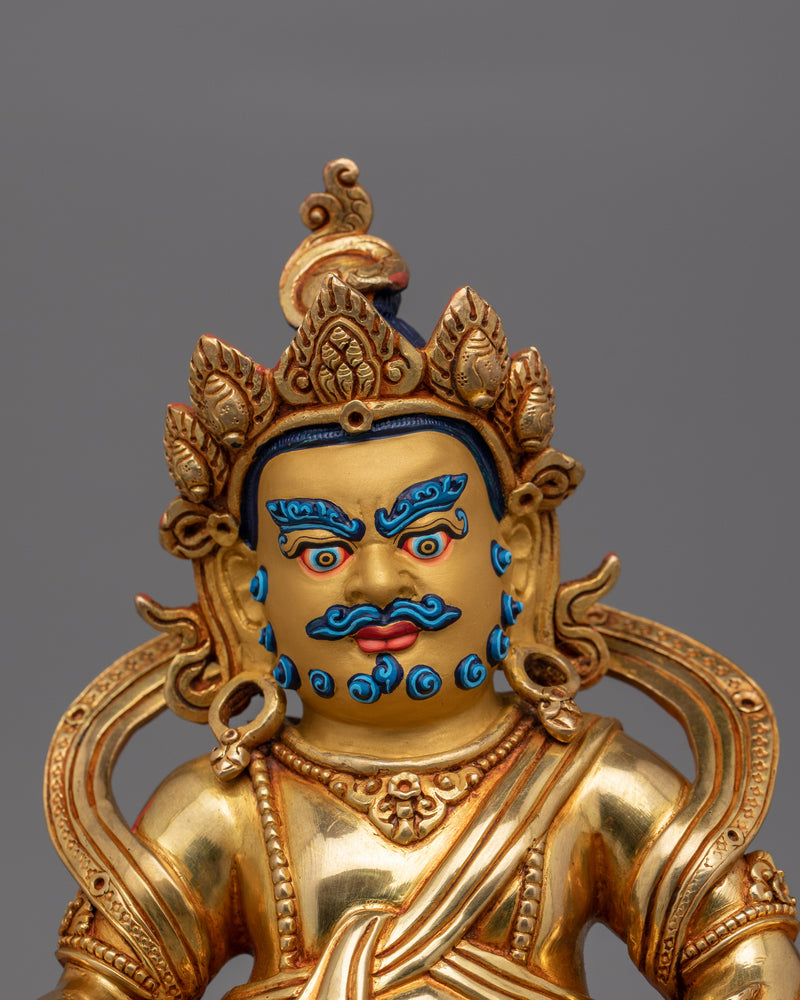 Himalayan Deity Golden Dzambhala Statue | Symbol of Wealth and Prosperity