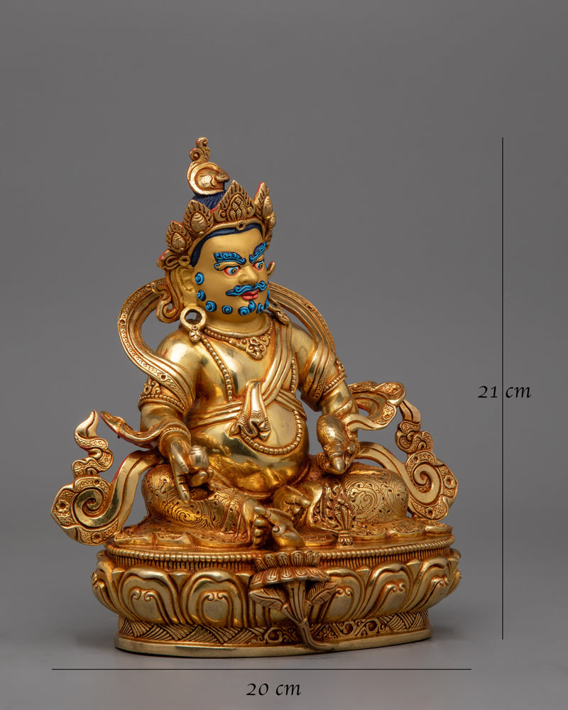 Himalayan Deity Golden Dzambhala Statue