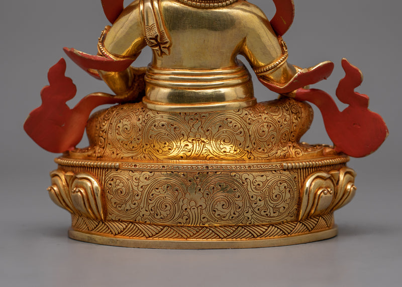 Himalayan Deity Golden Dzambhala Statue | Symbol of Wealth and Prosperity