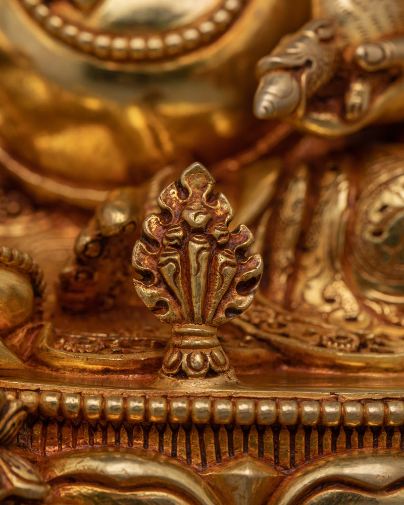 Himalayan Deity Golden Dzambhala Statue | Symbol of Wealth and Prosperity