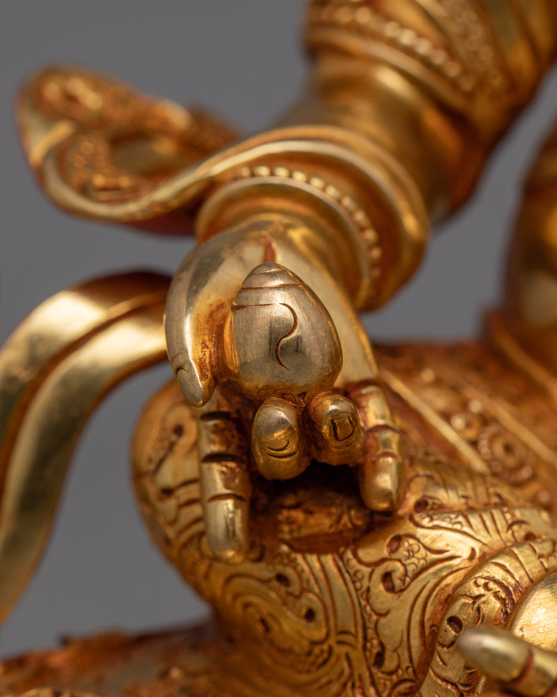 Himalayan Deity Golden Dzambhala Statue | Symbol of Wealth and Prosperity