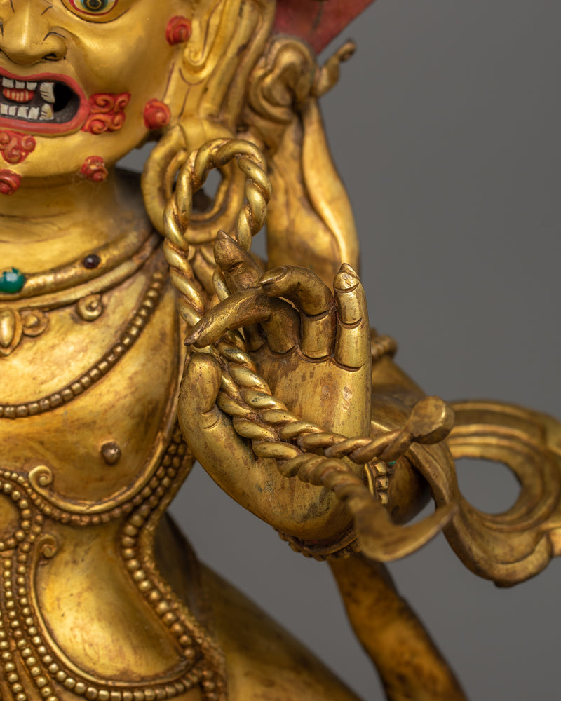 Tibetan Bodhisattva Deity Vajrapani Statue | Protector of Dharma, Spiritual Strength