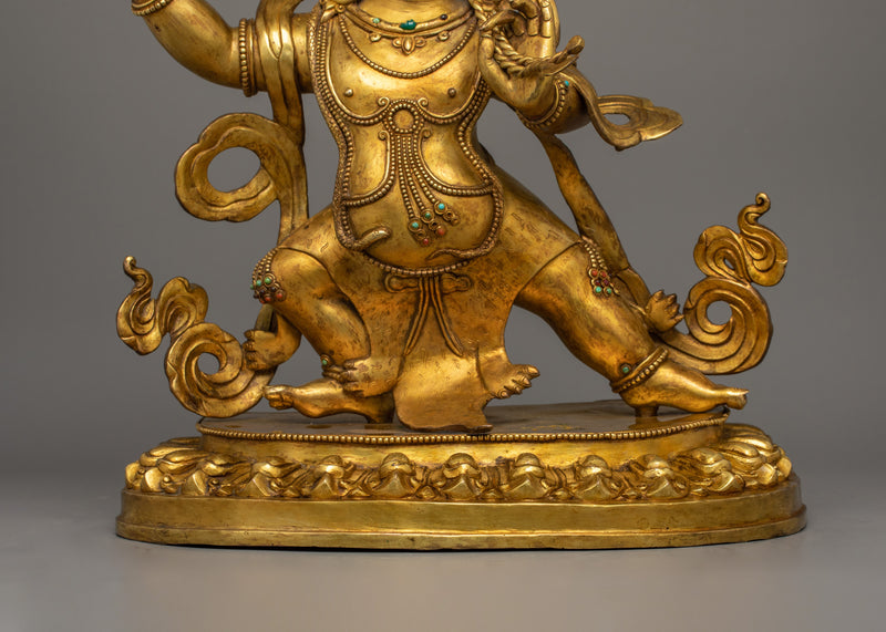 Tibetan Bodhisattva Deity Vajrapani Statue | Protector of Dharma, Spiritual Strength