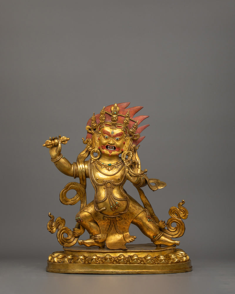 Tibetan Bodhisattva Deity Vajrapani Statue | Protector of Dharma, Spiritual Strength