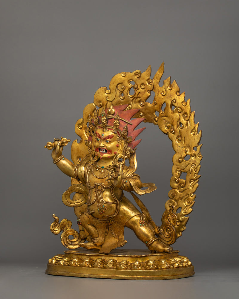 Tibetan Bodhisattva Deity Vajrapani Statue | Protector of Dharma, Spiritual Strength