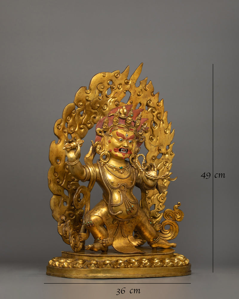 Tibetan Bodhisattva Deity Vajrapani Statue | Protector of Dharma, Spiritual Strength