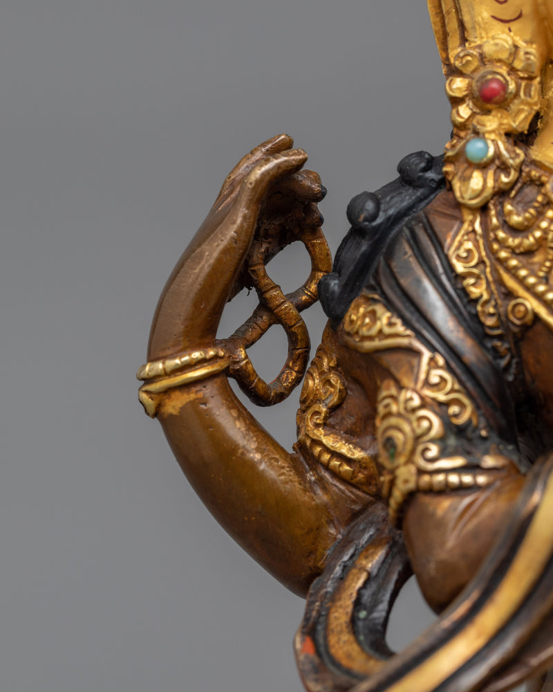 Handmade Four-Armed Chenrezig Sculpture | The Bodhisattva of Healing and Protection