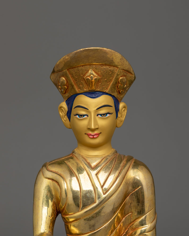 24K Gold Gilded Buddhist Master Statue | Master of all Buddha