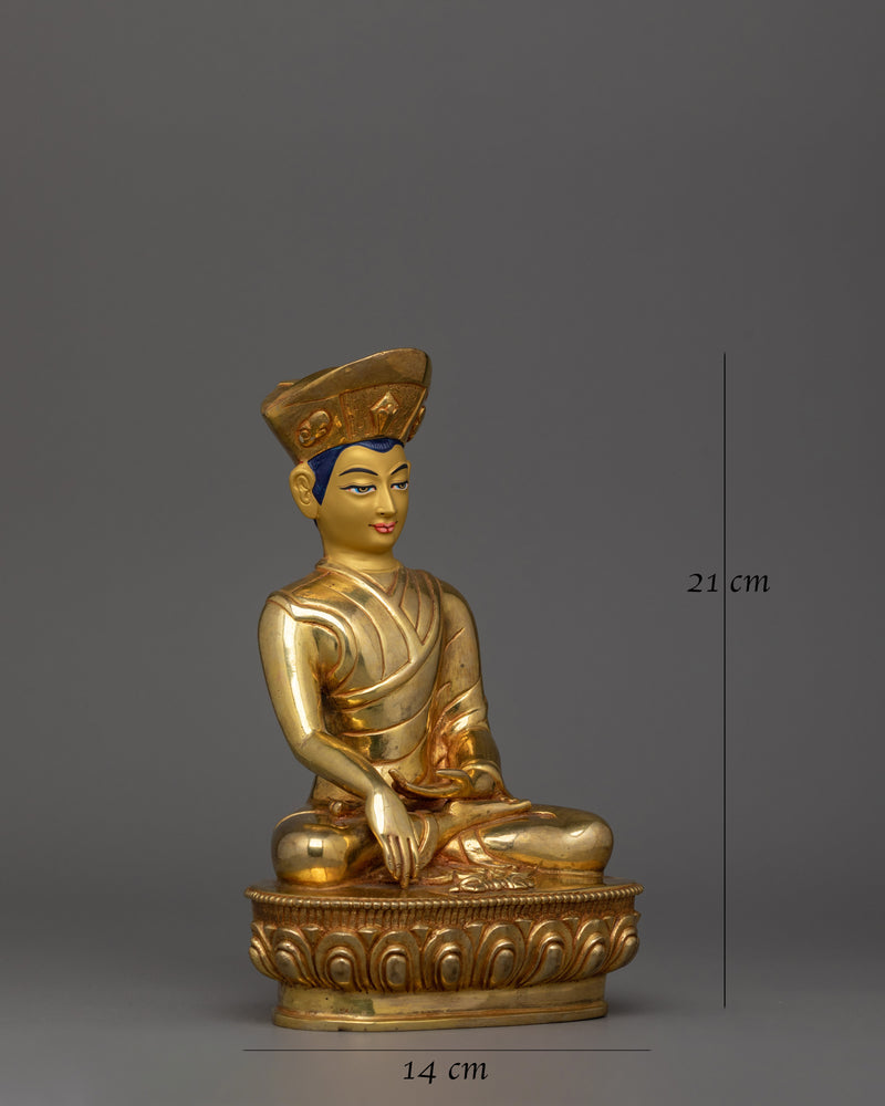 24K Gold Gilded Buddhist Master Statue | Master of all Buddha