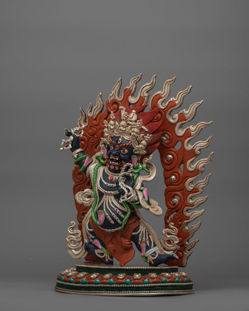 Buddhist Sculpture of Wrathful Deity Vajrapani | Symbol of Protection