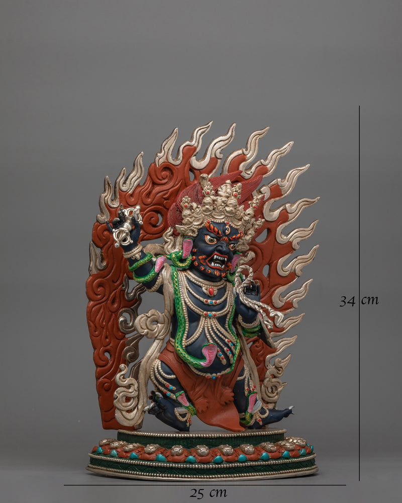 Buddhist Sculpture of Wrathful Deity Vajrapani