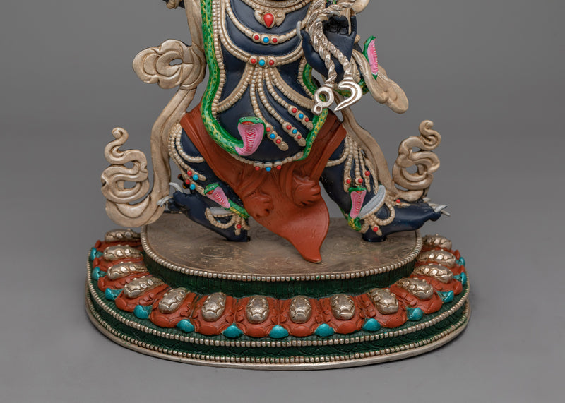 Buddhist Sculpture of Wrathful Deity Vajrapani | Symbol of Protection