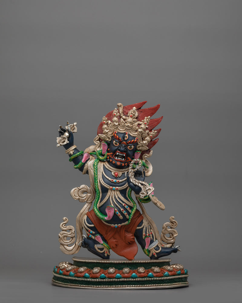 Buddhist Sculpture of Wrathful Deity Vajrapani | Symbol of Protection