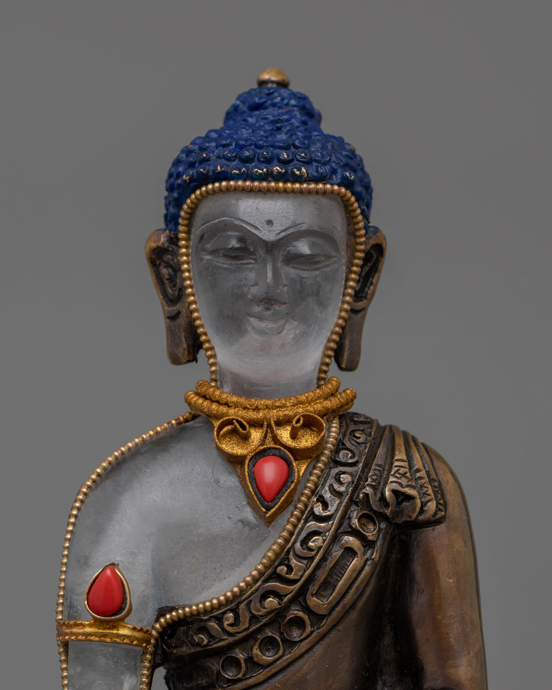 Handmade Tibetan Buddha Shakyamuni Sculpture | Dharma Teacher