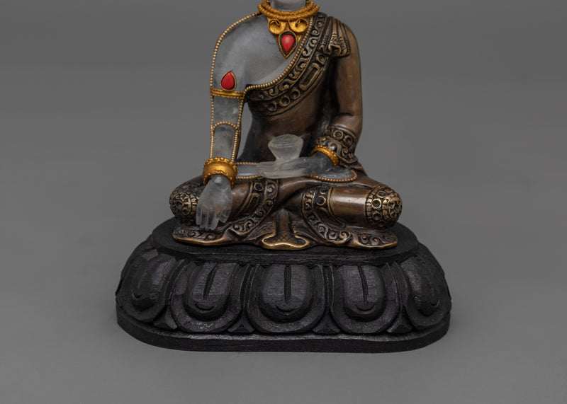 Handmade Tibetan Buddha Shakyamuni Sculpture | Dharma Teacher