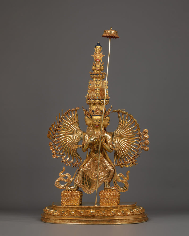 Handmade 1000-Armed Dukar Figurine | The Protector Deity of Compassion