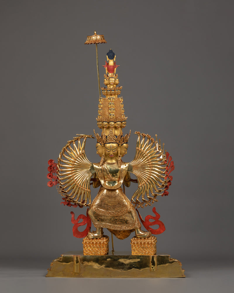 Handmade 1000-Armed Dukar Figurine | The Protector Deity of Compassion