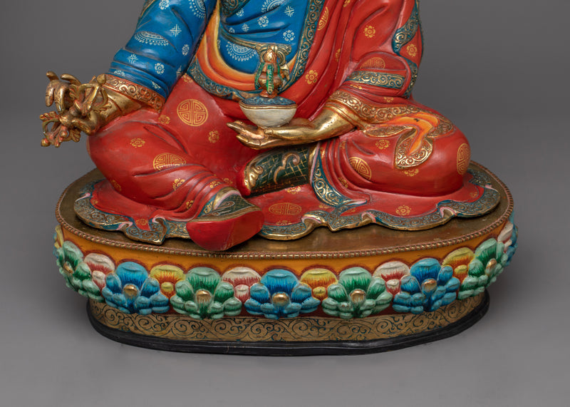 Handmade Figurine of Tantric Teacher Guru Rinpoche | The Vajra Guru of Tibet