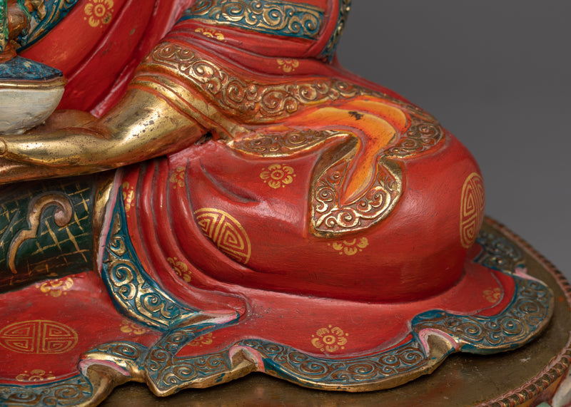 Handmade Figurine of Tantric Teacher Guru Rinpoche | The Vajra Guru of Tibet