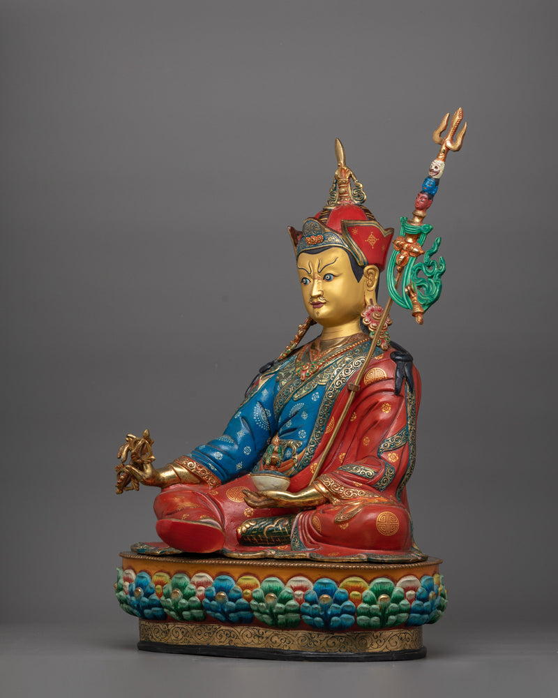 Handmade Figurine of Tantric Teacher Guru Rinpoche | The Vajra Guru of Tibet