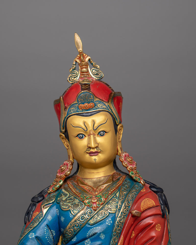 Handmade Figurine of Tantric Teacher Guru Rinpoche | The Vajra Guru of Tibet