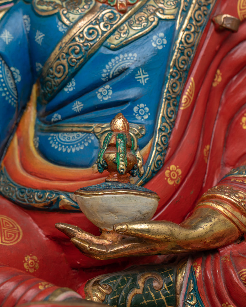 Handmade Figurine of Tantric Teacher Guru Rinpoche | The Vajra Guru of Tibet