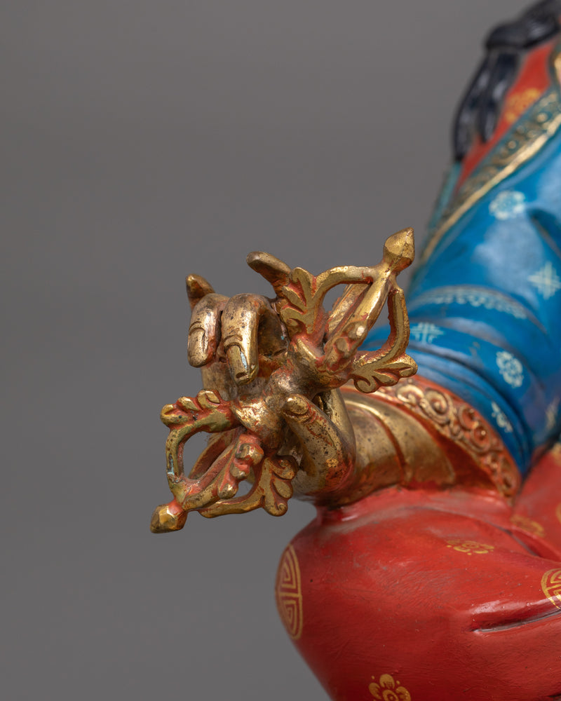 Handmade Figurine of Tantric Teacher Guru Rinpoche | The Vajra Guru of Tibet