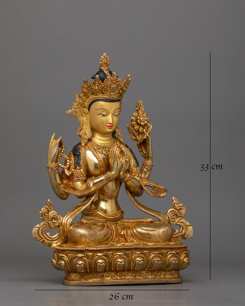 himalayan-four-armed-chenrezig-figurine