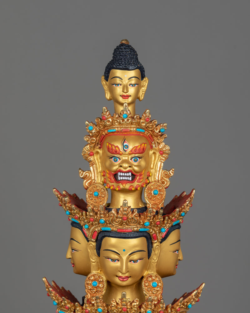 Handcrafted 31.9 Inch 1000-Armed Chenrezig | Traditional Sacred Artwork