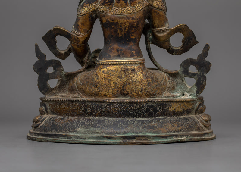 Antique Finish Dorje Sempa Deity | Also Known as Vajrasattva