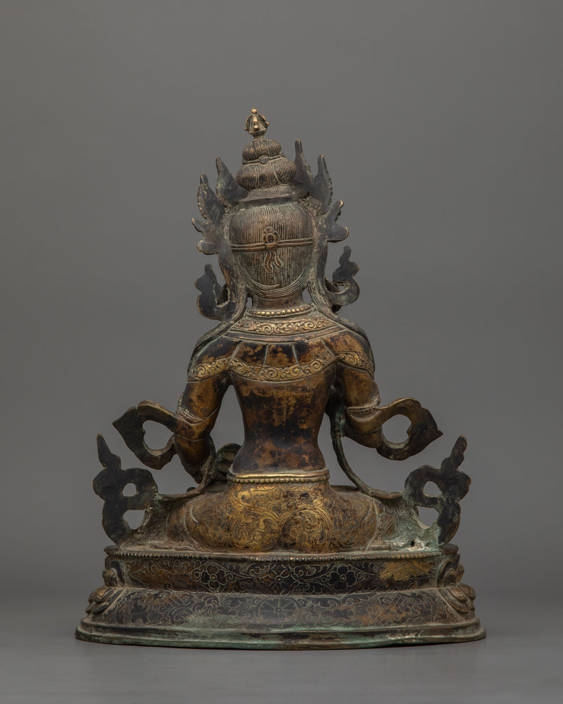 Antique Finish Dorje Sempa Deity | Also Known as Vajrasattva