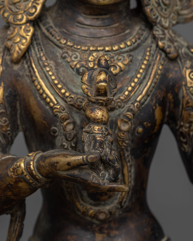 Antique Finish Dorje Sempa Deity | Also Known as Vajrasattva