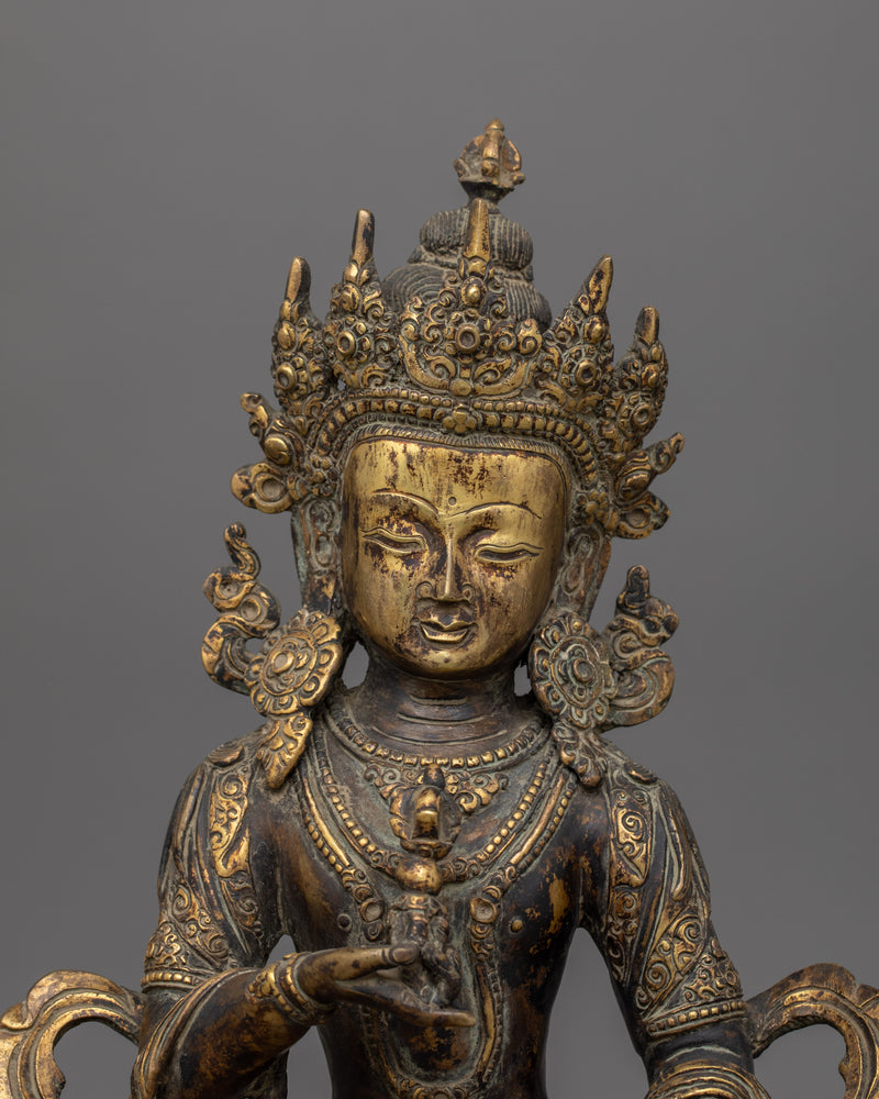 Antique Finish Dorje Sempa Deity | Also Known as Vajrasattva