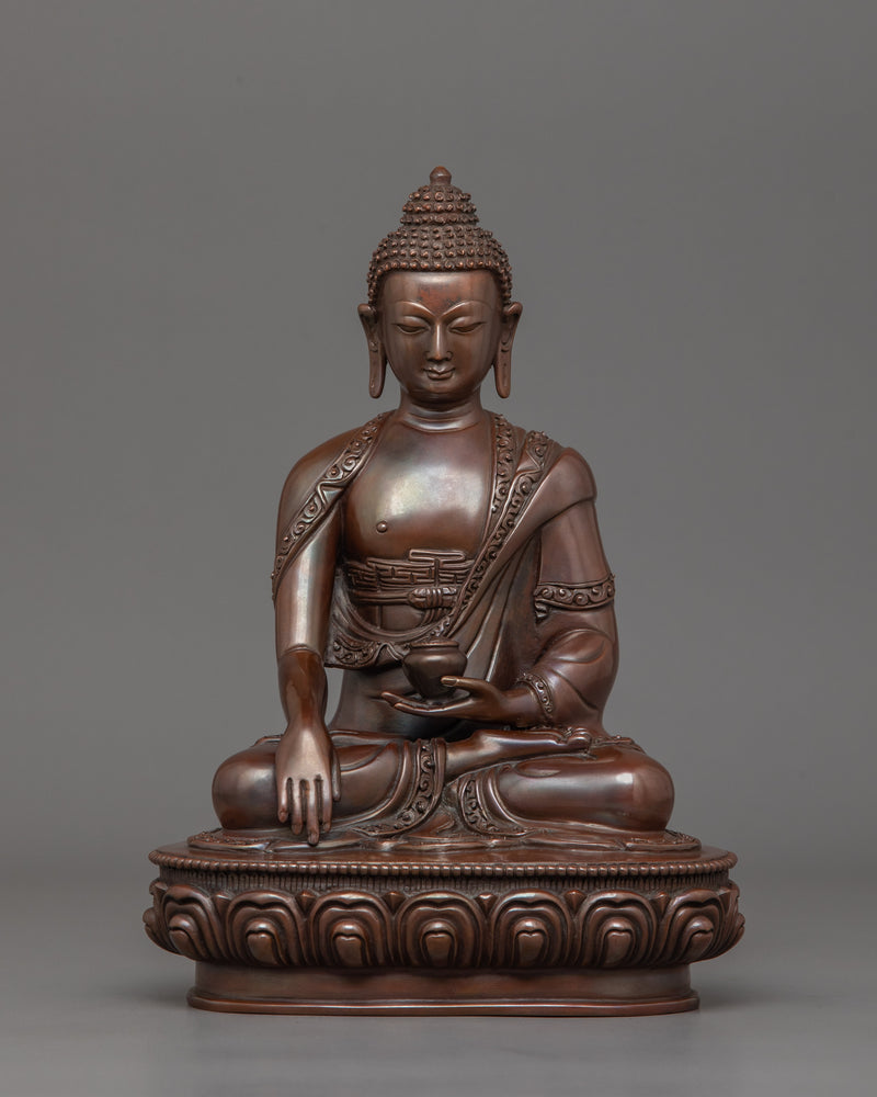 Three Buddha Set with Oxidized Body | Three Main Buddhas Sculpture