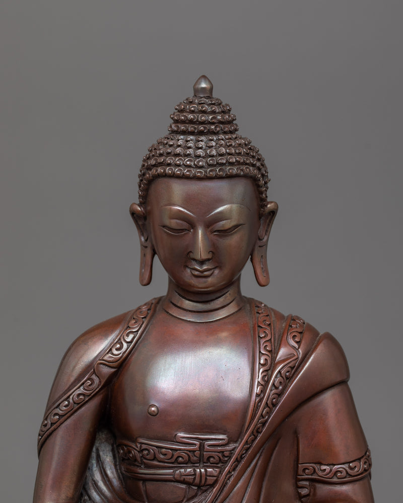 Three Buddha Set with Oxidized Body | Three Main Buddhas Sculpture