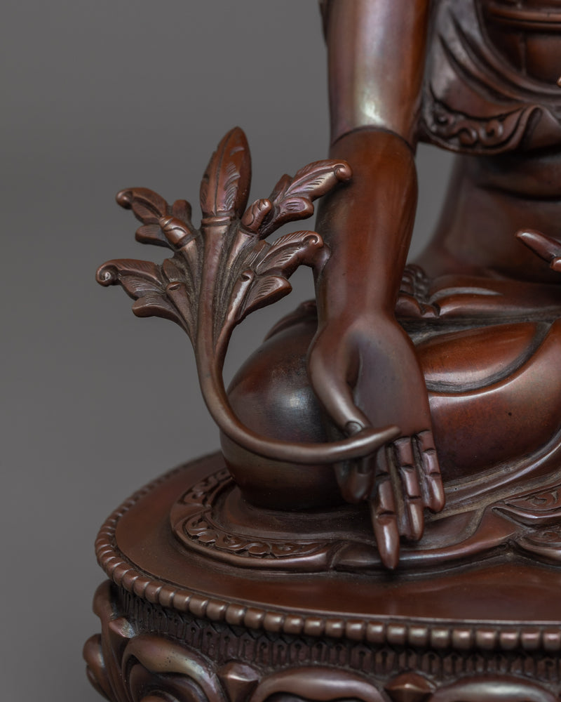 Three Buddha Set with Oxidized Body | Three Main Buddhas Sculpture