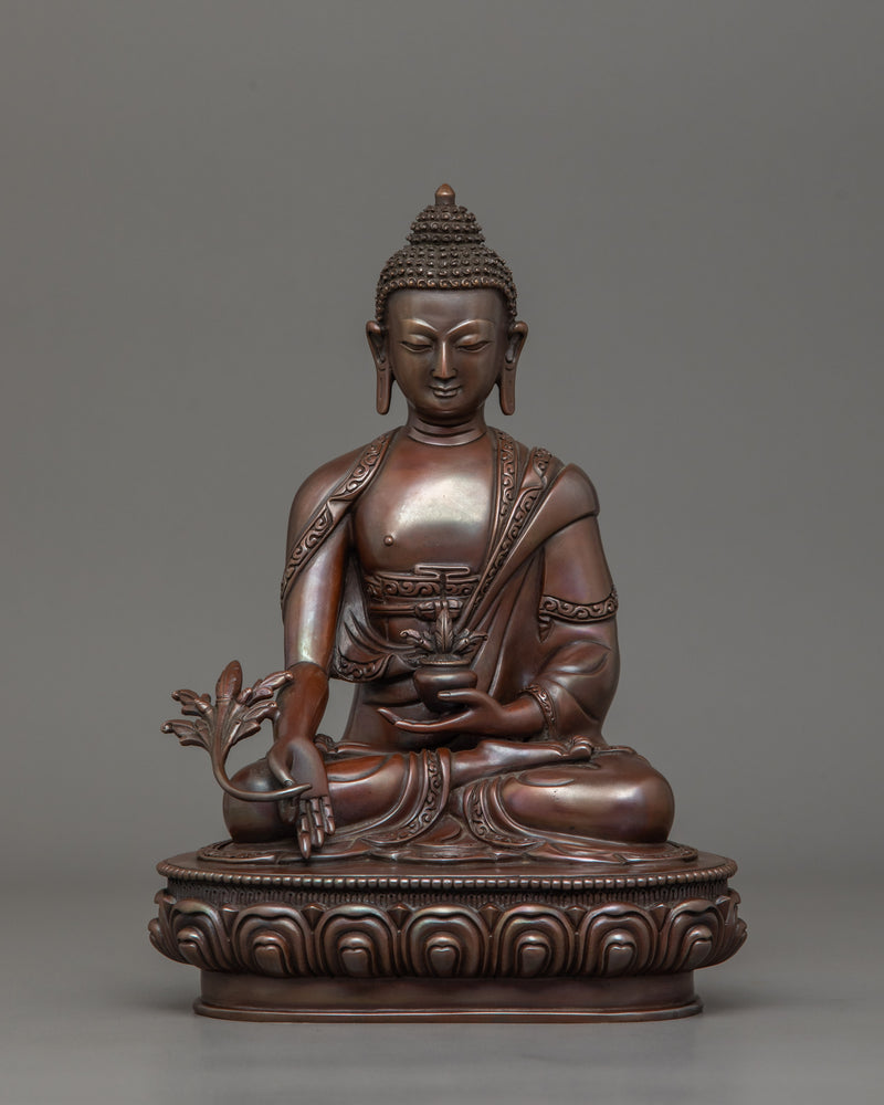 Three Buddha Set with Oxidized Body | Three Main Buddhas Sculpture