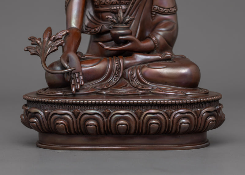 Three Buddha Set with Oxidized Body | Three Main Buddhas Sculpture