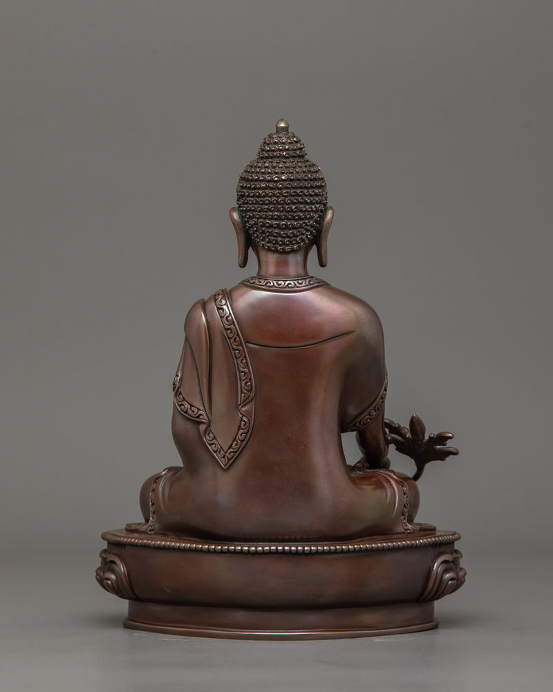 Three Buddha Set with Oxidized Body | Three Main Buddhas Sculpture