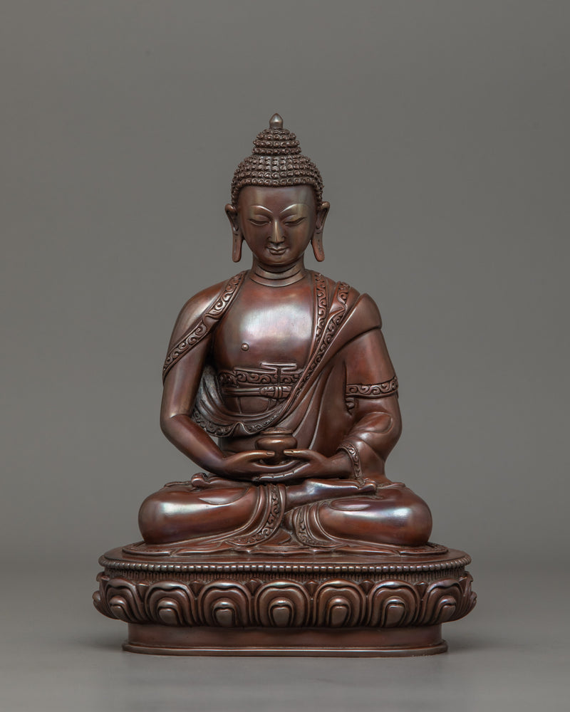 Three Buddha Set with Oxidized Body | Three Main Buddhas Sculpture