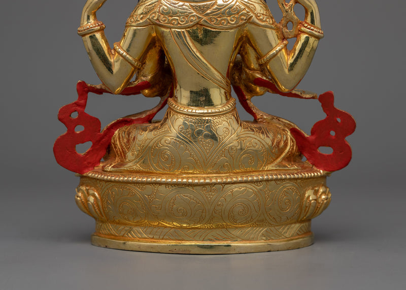 Handmade Figurine of Four-Armed Chenrezig | Buddha of Compassion and Mercy