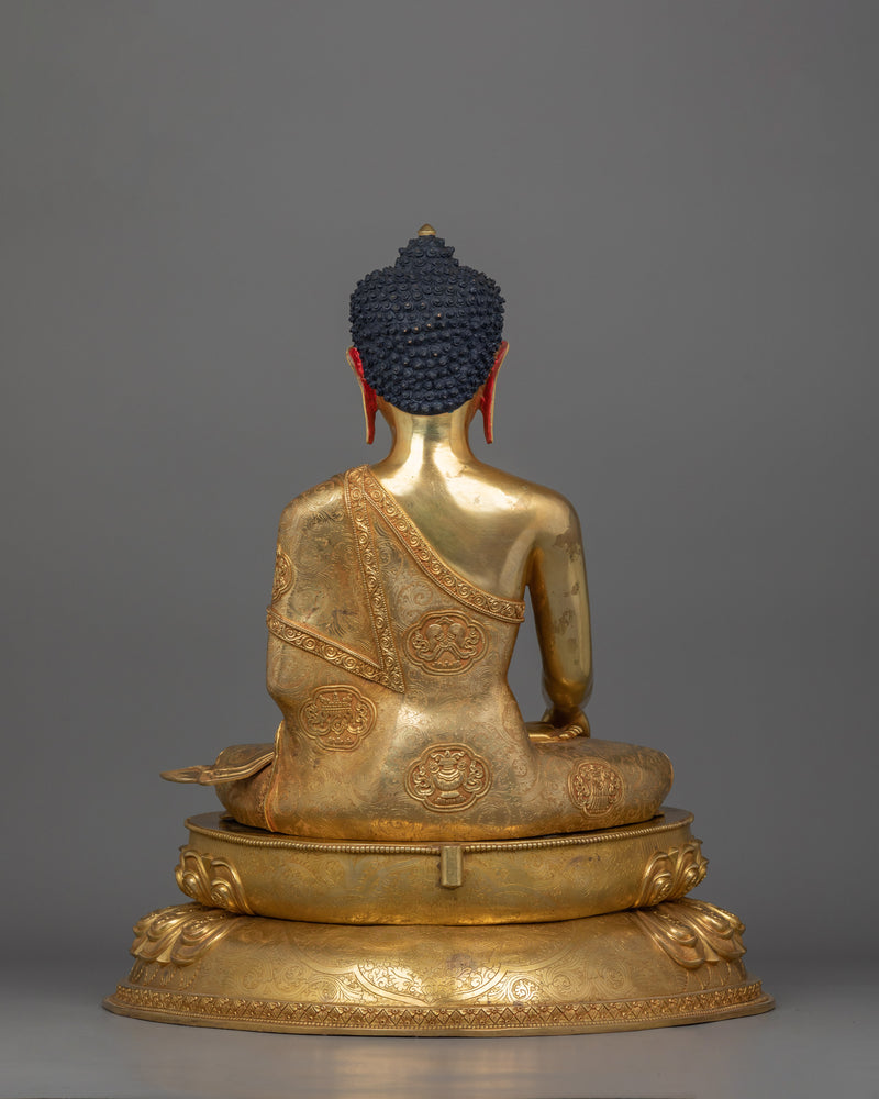 Himalayan Sculpture of Meditating Buddha Shakyamuni | Buddha of Light and Compassion